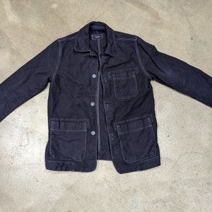 Black flannel overshirt S